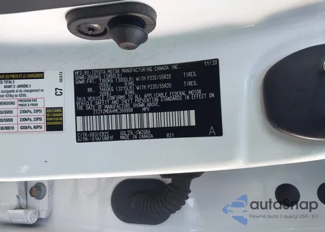 2021 Lexus Rx 350 F Sport Handling z USA, uszkodzony, nr VIN 2T2YZMDA4MC269998